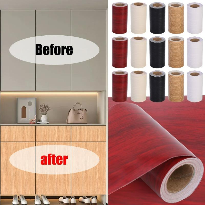 5-15M Self-Adhesive Wood Grain Sticker Roll for Door Frames Window Frames Wall Decoration Repair Patch Furniture Renovation Tape