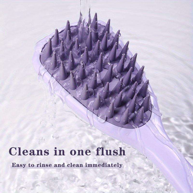 Long Handle Shampoo Brush Silicone Scalp Massage Comb Hair Washing Brush Head Massager Bath Brush Body Scrubber Hair Accessories