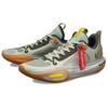 New LiNing All City 11 Warning Cushioning Anti Slip And Wear Resistant Low Top Basketball Shoes Men's Cyan Yellow ABAT005-2