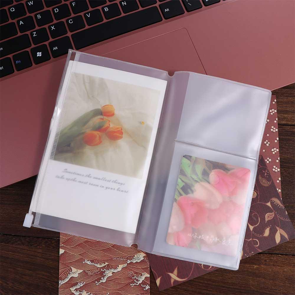 Travelers Notebook Zipper Bag Notebook Storage Bag Journal Planner Card Holder PVC Zipper Bag