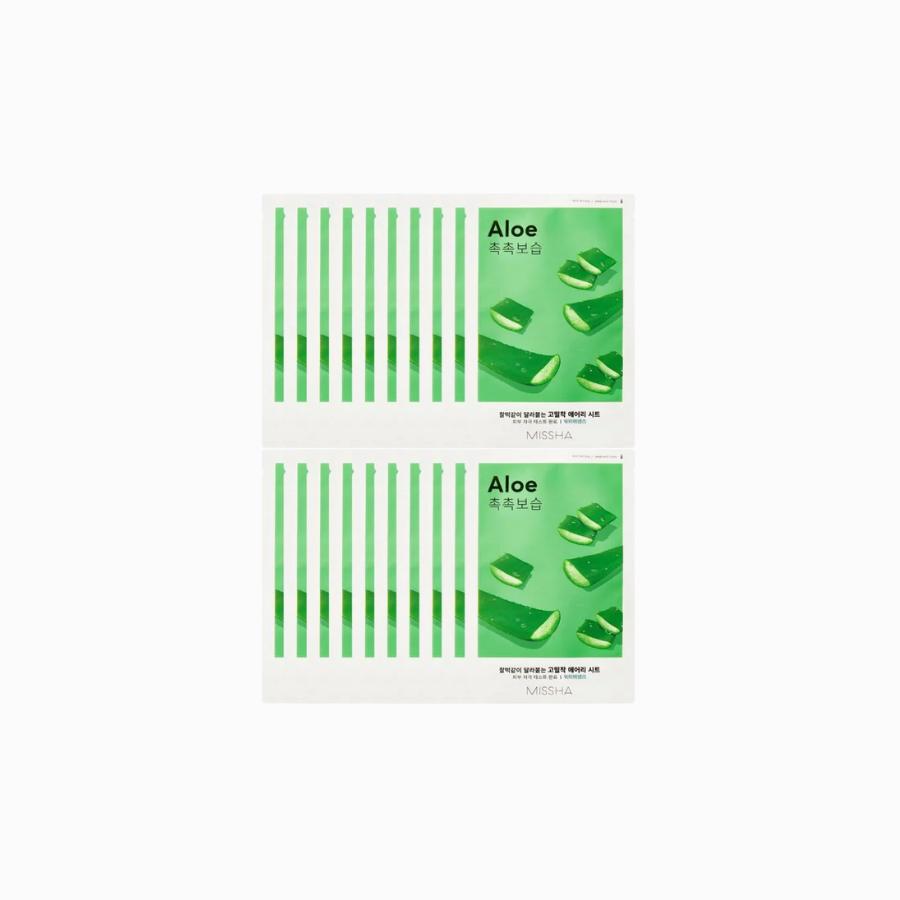 

MISSHA [10+10] Воздушная тканевая маска с алоэ, 20 листов 19 г 1 set