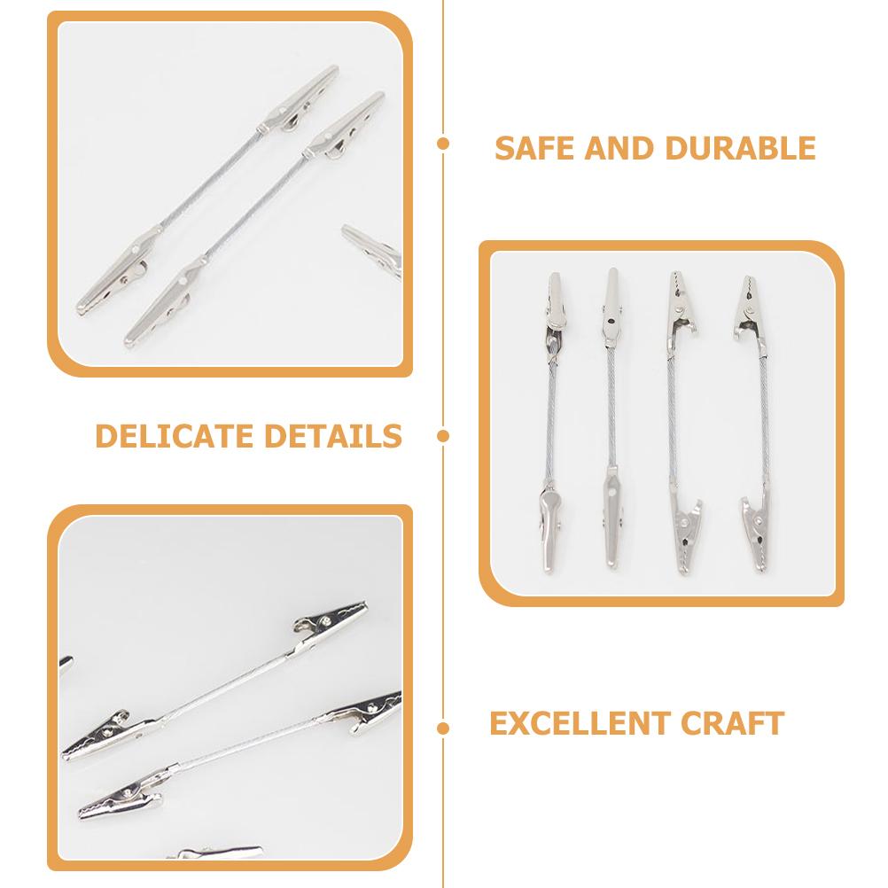 12Pcs Double Ends Alligator Clamps Notes Holder Metal Wire Clips Photo Clip Wall Picture Clips Home Decor Frame Display