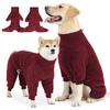 Soft Fleece Dog Pajamas Full Coverage Four Leg Outfit Stretchy Comfortable Jumpsuit Winter Indoor Outdoor Breeds Wear