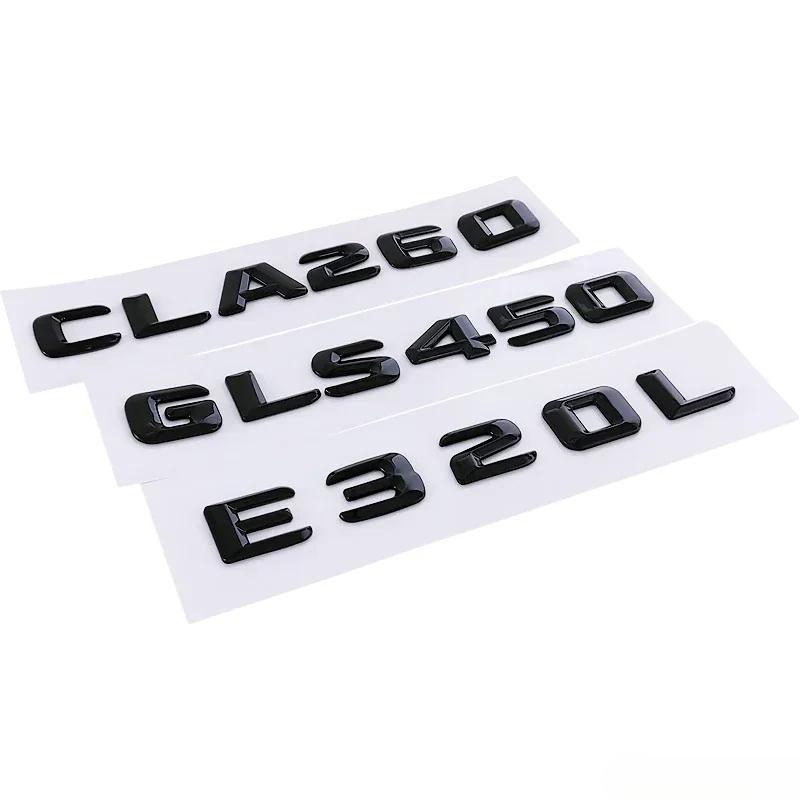 ABS Car Rear Trunk Emblem Sticker Letter Decal for Mercedes Benz C63 A45 E320L E350L S400L A220L ML350 GLS450 CLA260 Accessories