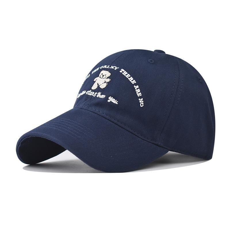 Baseball Cap Girls baseball cap Little Bear Pattern Snapback Hat Sun hat Spring Autumn baseball cap Hip Hop Fitted Cap Adjustable