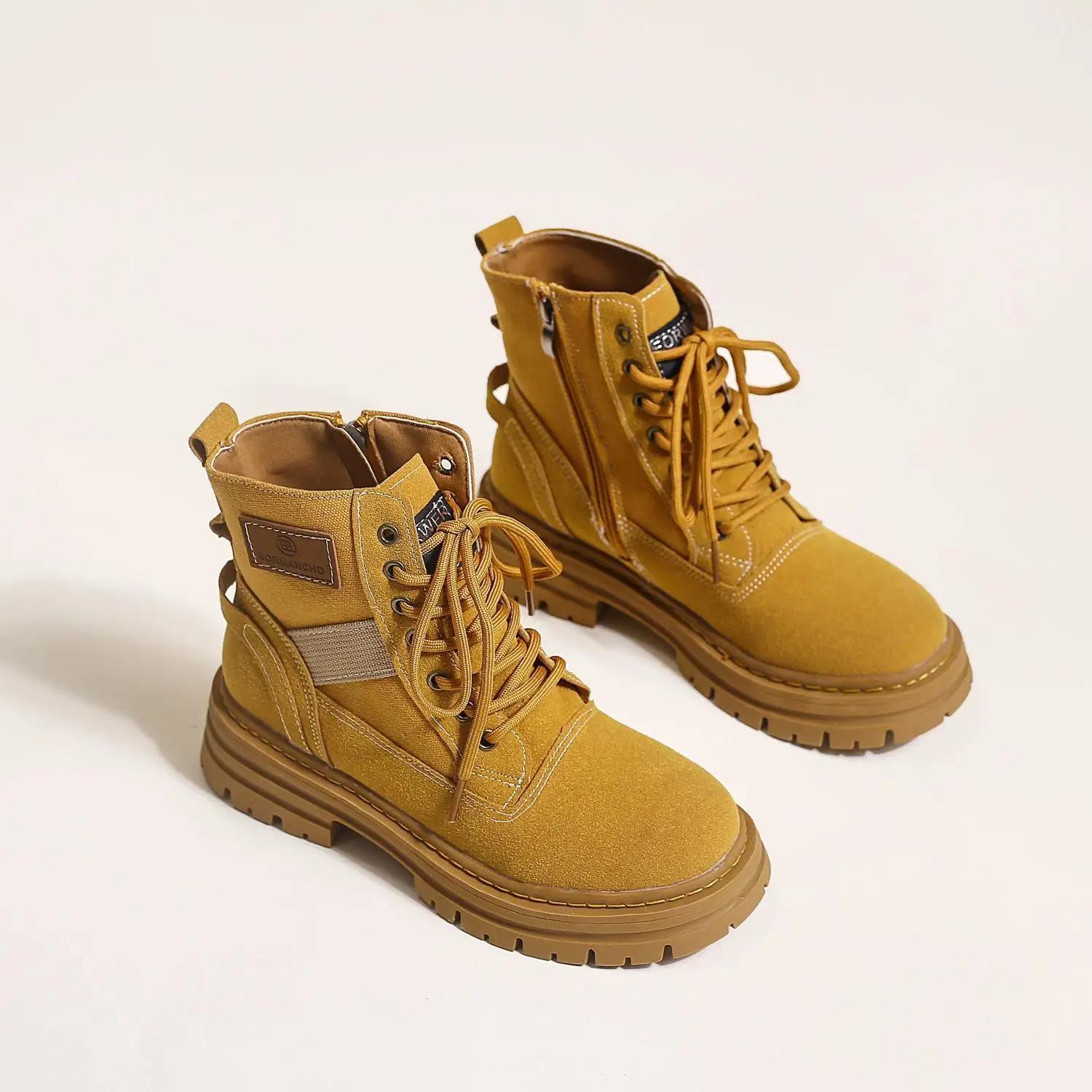 

Fashion Female Short Shoes with Laces Combat Booties Punk Style Women s Ankle Boots Elegant Medium Heels Lace-up Hot Goth Fashion 2024 40