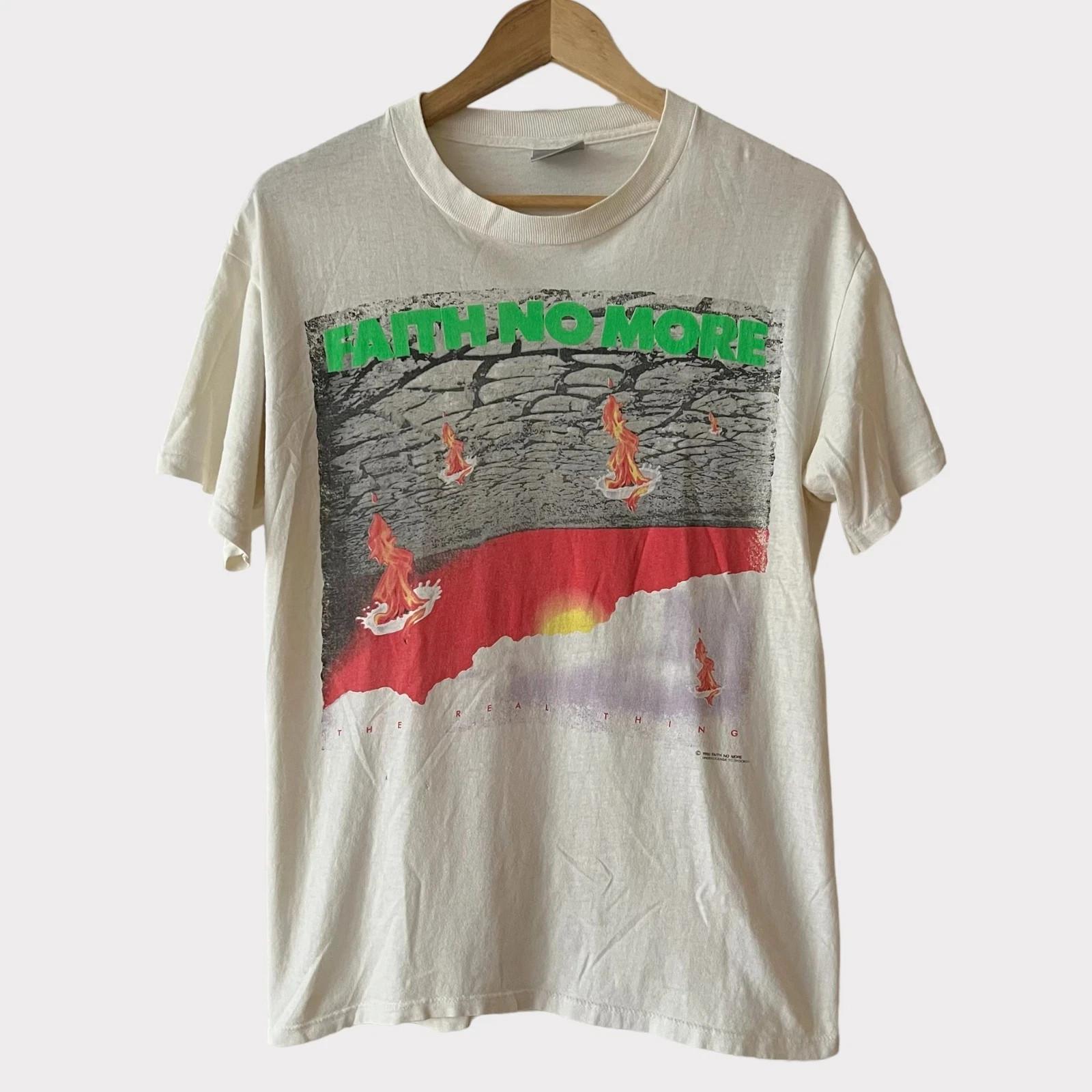 NEW! Faith No More Shirt Faith No More Tour White Unisex T-shirt Reprint Gift f XXXXL