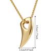 Bull Horn Design Wolf Tooth Necklace Zinc Zinc Alloy Crescent Tooth Leather Rope Necklace  Men