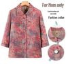 Women's Grandma-Style Two-Piece Set: Three-Quarter Sleeve Top and Pants for Middle-Aged and Elderly, Perfect Summer Outfit