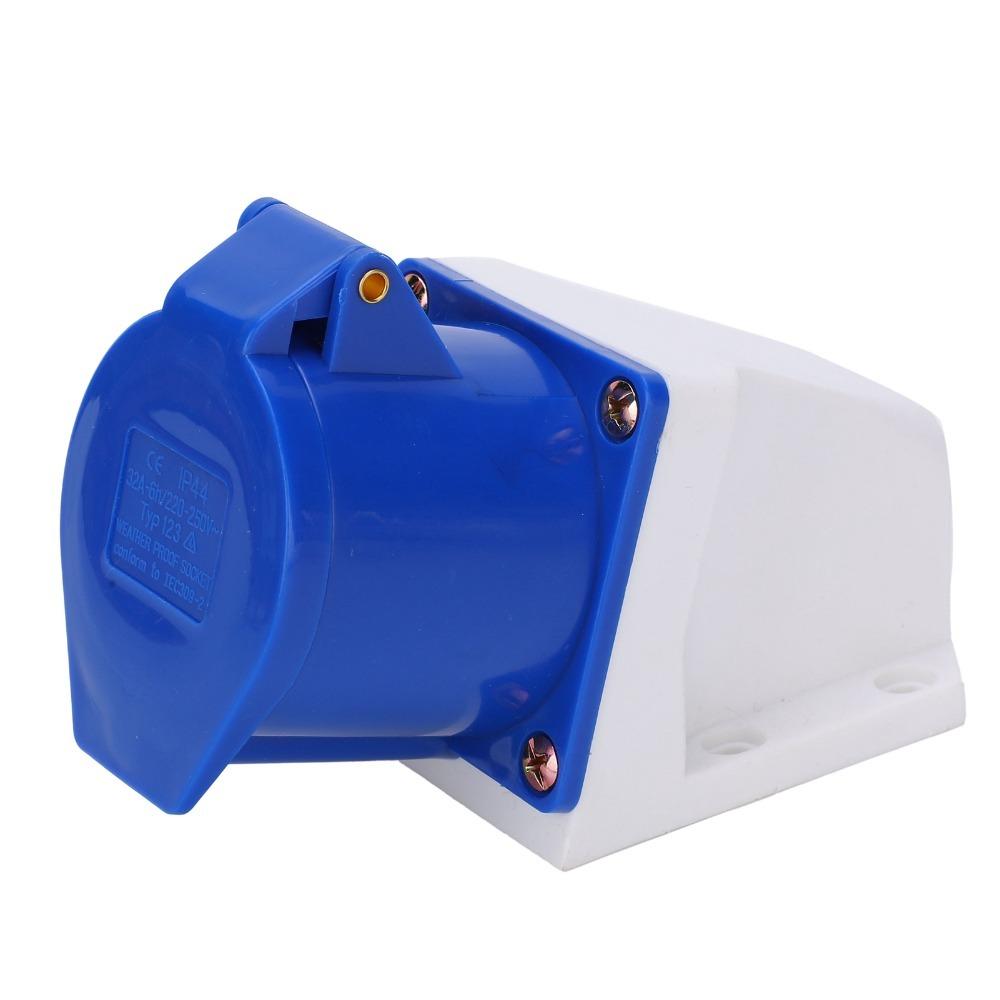 

32A-123 3‑Pin Industrial Socket 3 Cores Industrial,Power Socket Industrial Connector Industry 32A-123