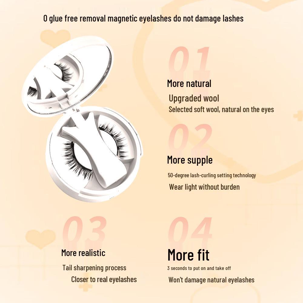 Little Devil Cross-Border Magnetic False Eyelashes - One-Piece Set