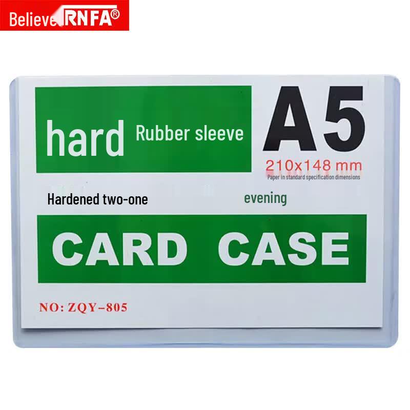 TRNFA A5 Hard Plastic Document Sleeves (100-Pack)
