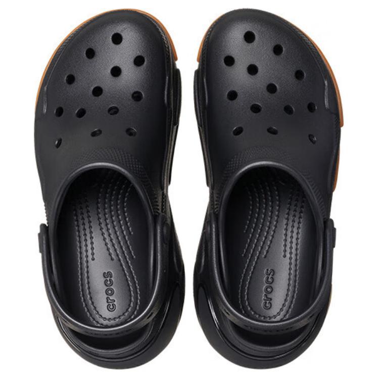 Crocs EVA Fashion Comfortable 6.9cm Clogs Unisex Black