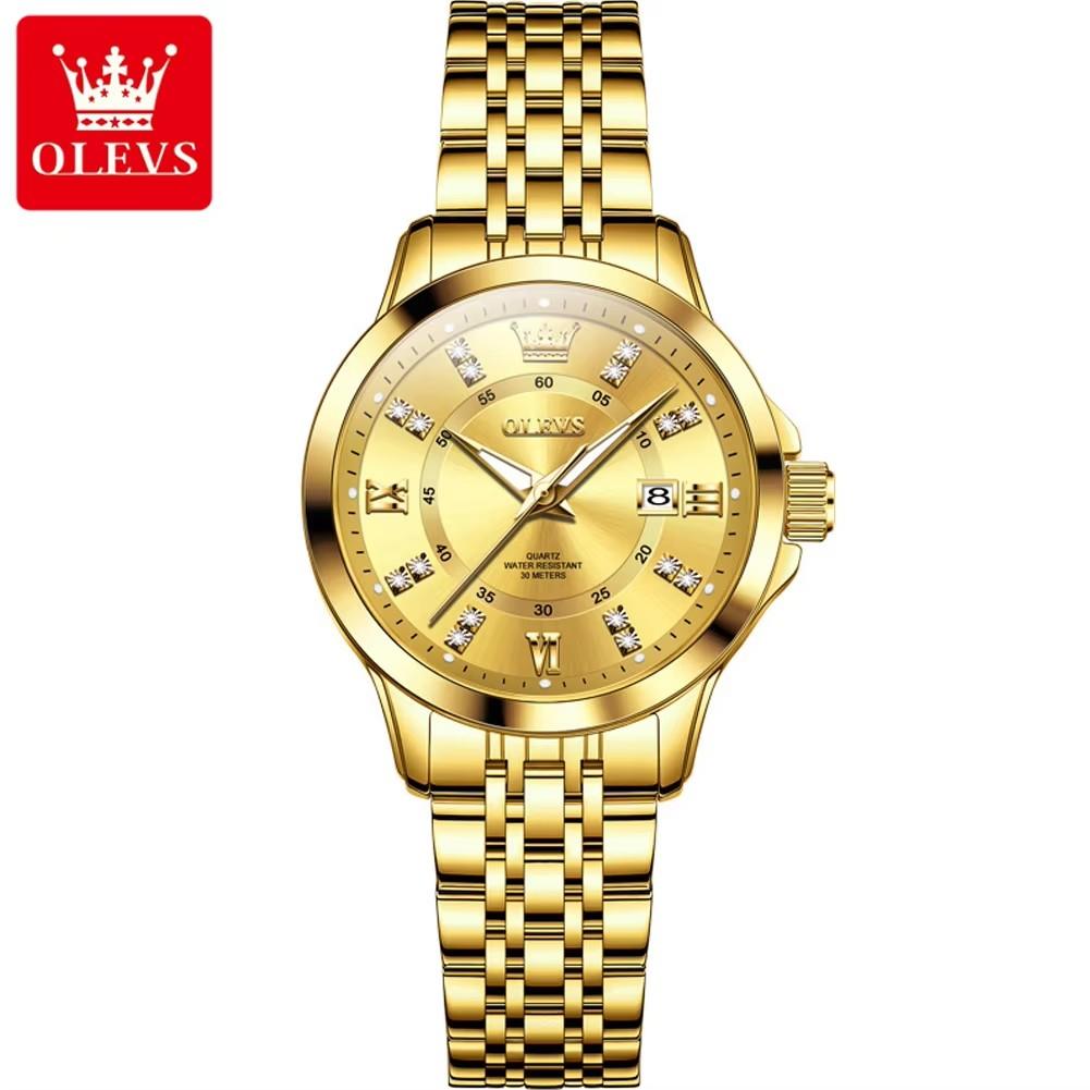 OLEVS 3620 Lady Business Waterproof Luminous Watch Stainless Steel Band Women Quartz Wristwatches Women's Clock Fashion Watches