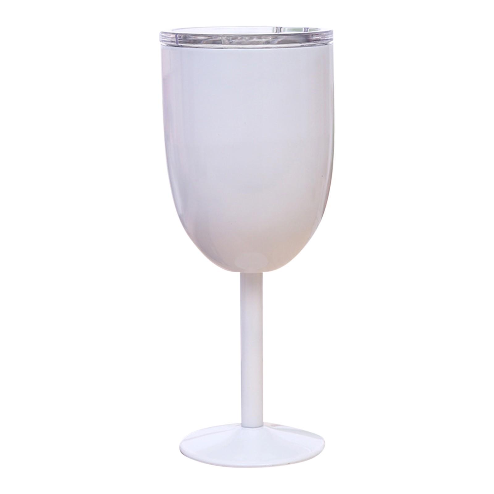 

Персонализированный гравированный бокал для вина из двухслойной нержавеющей стали 304 объемом 10 унций - Уникальный дизайн с пользовательской наклейкой, Идеальный подарок One Size белый