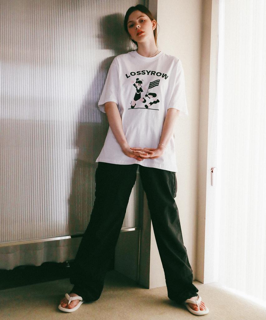 LOSSYROW String Cargo Sharing Jogger Pants Black
