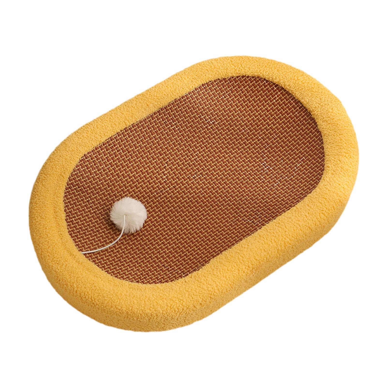 

Cat Scratcher Bed Non Slip Sturdy Cat Scratch Pad Bowl for Kitty Indoor Cats жовтий