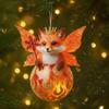 Christmas Animal Ornament 2D Acrylic Wildlife On Ball Hanging Ornaments for Winter Xmas Tree Home Party Decor