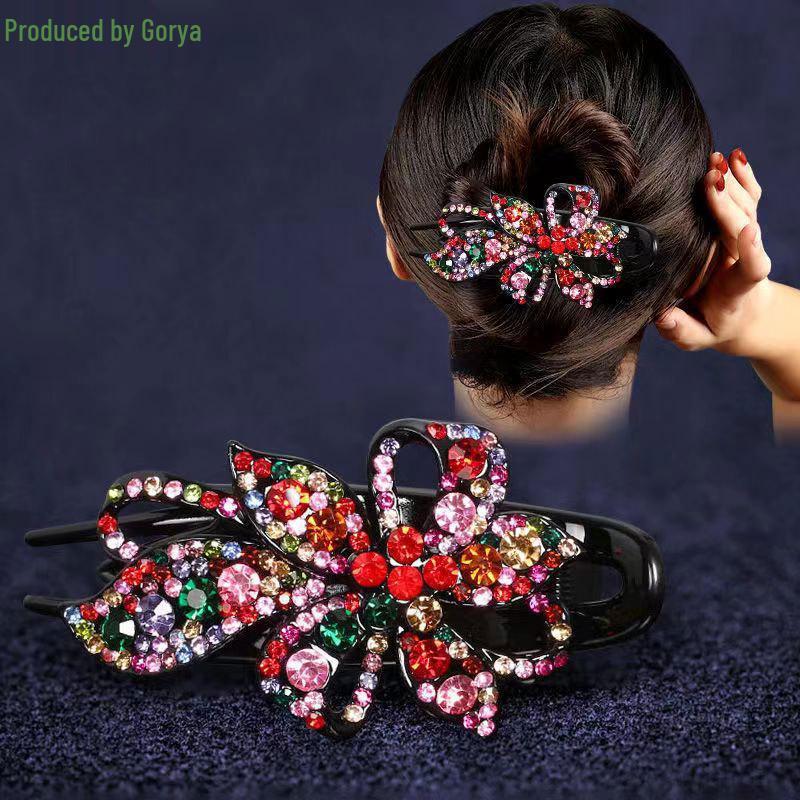 Elegante Strass-Entenschnabel-Haarspange - Koreanischer Stil Krallen-Haarnadel für Mütter