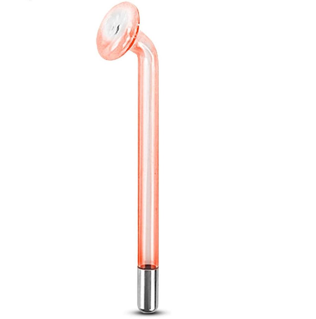 Orange Mushroom Electrode for High Frequency Machine - Facial Glass Tube for Cheeks, Jawline & Forehead, Portable Skin Care Tool