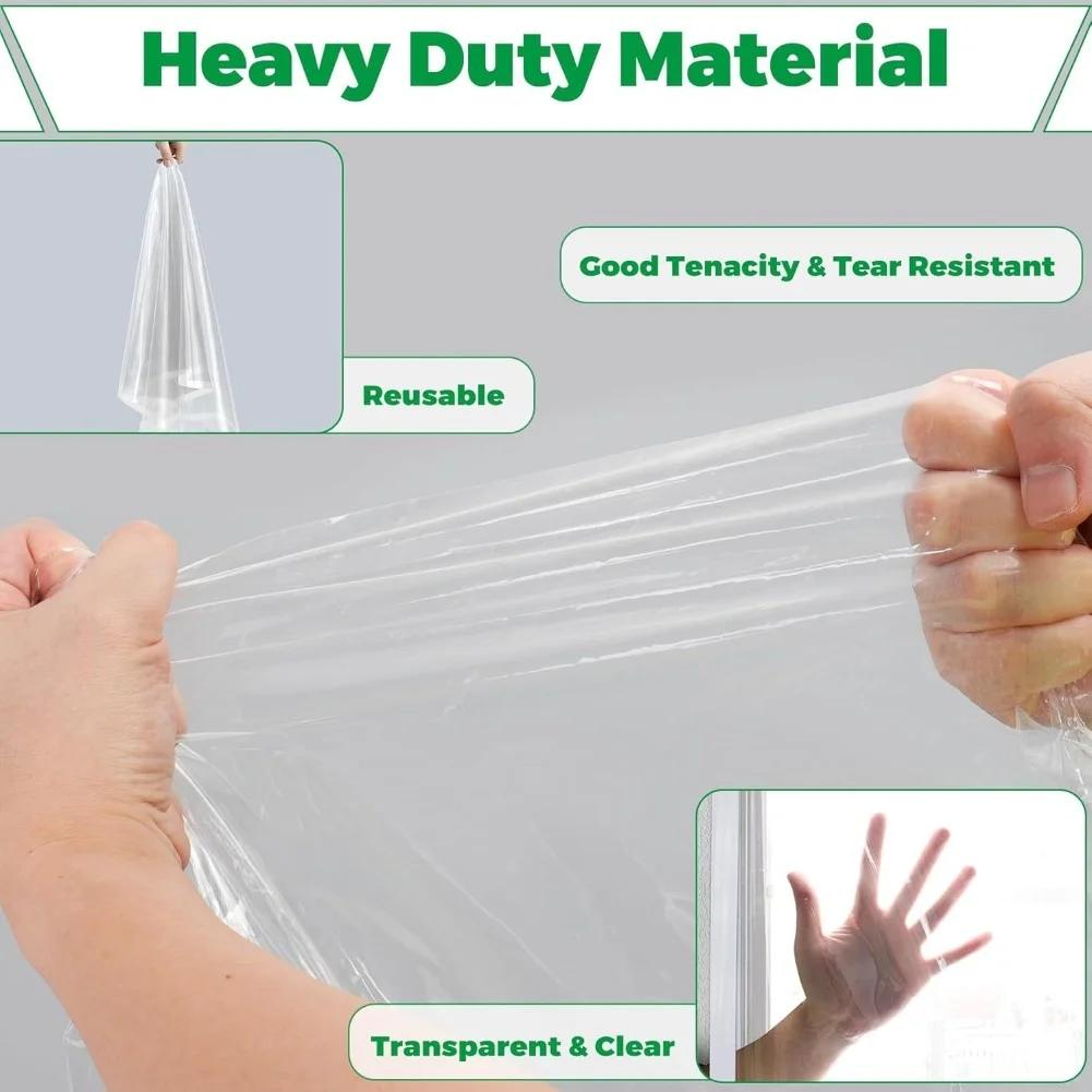 1PC For WINDOWS Transparent Curtains 120*160cm/130*160cm/140*160cm Winter Window Insulation PE Curtains Attic Insulation Cover