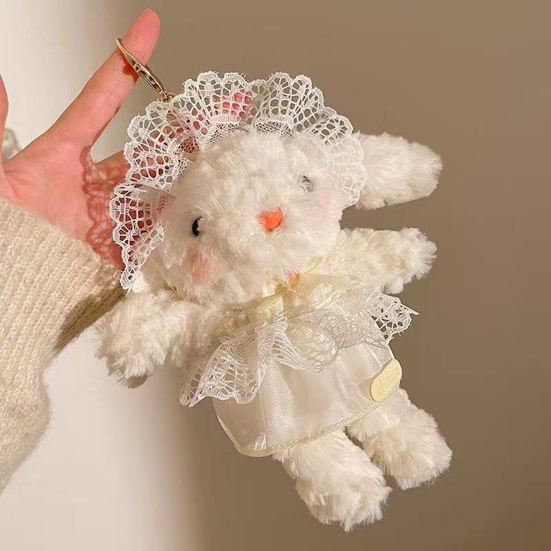 Princess Cartoon Rabbit Plush Keychain Cute Girls' Gift Bag Charm