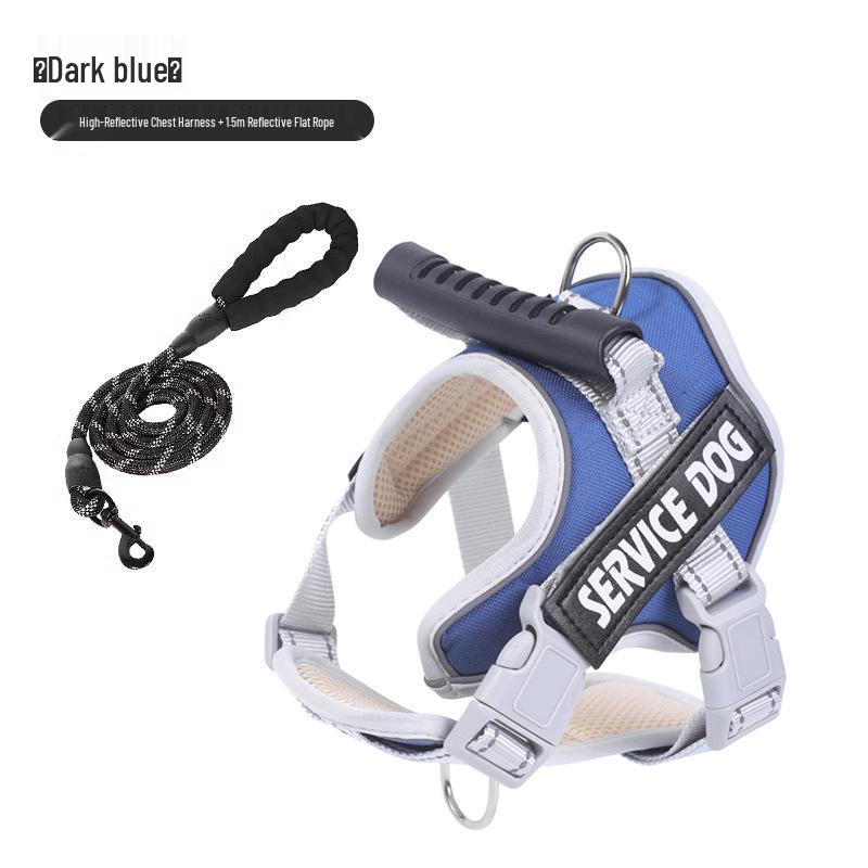 K9 Saddle Style Dog Harness & Leash - Explosion-Proof, Medium/Large Breeds, Border Collie, Golden Retriever