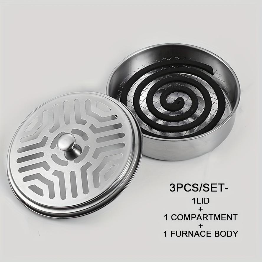 Incense Holder, Mosquito Coil Tray Holder For Household With Lid, Outdoor Mosquito Coil Box, For Living Room And Bedroom