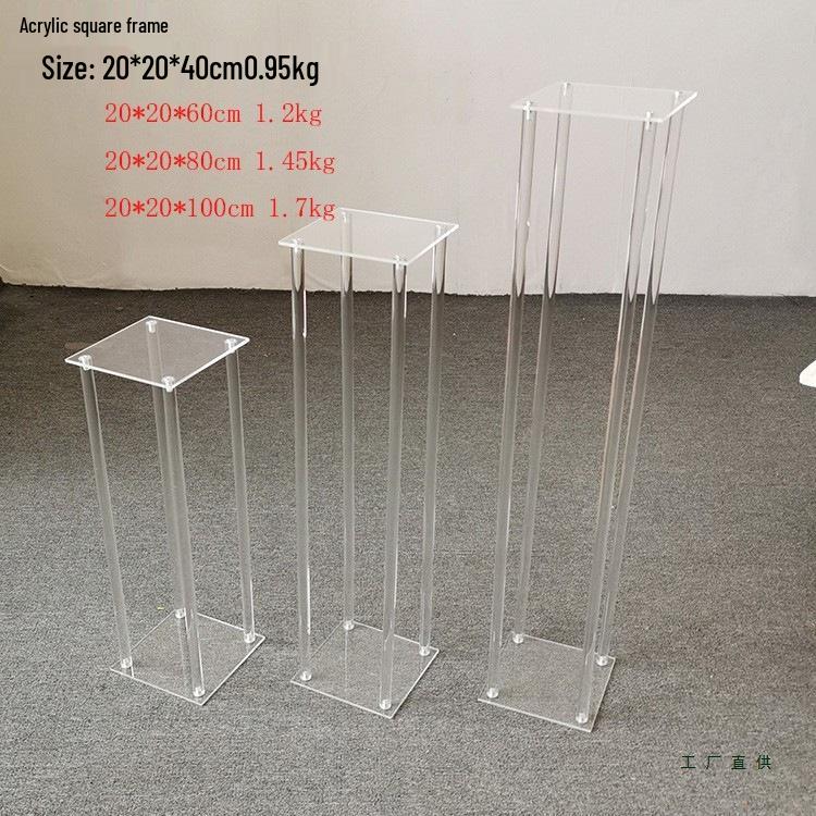 Acrylic Flower Stand for Wedding Aisle and Stage Decoration