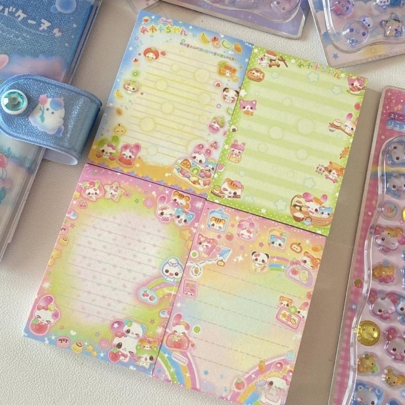 Rainbow Animal Note User Friendly School Office Supplies Cute Memos Sheets Paper Texture Suitable for Journaling