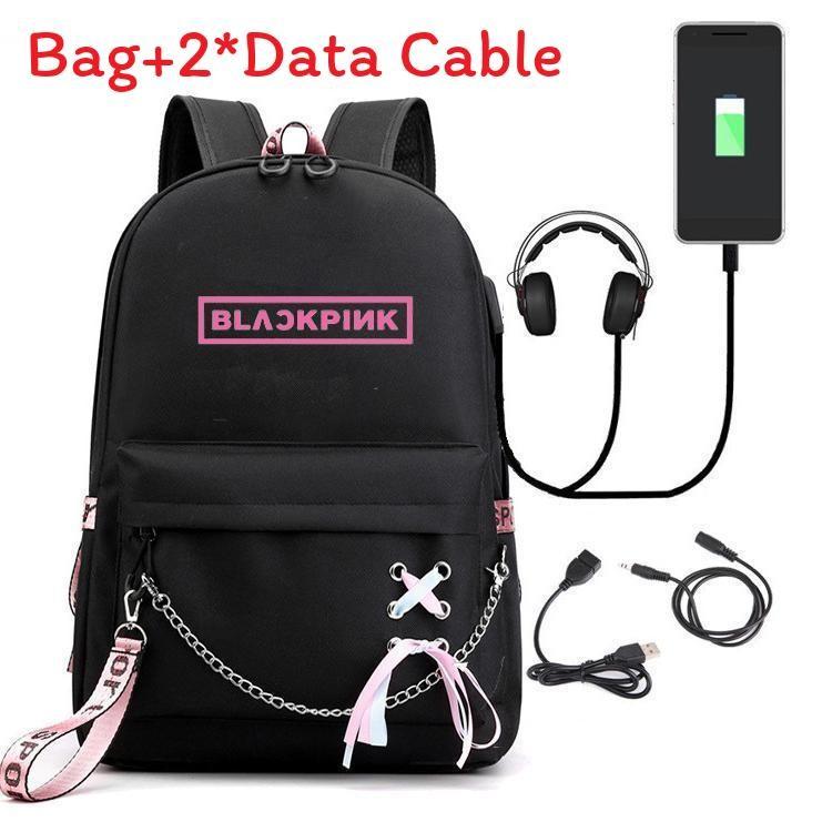 Bow Kids Stray Tie Strap Backpack Cartoon Letter Print Schoolbag Gift Fashion