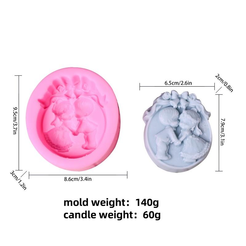 Dolphin Mermaid Aromatherapy Candle Mold DIY Flower Appreciation Girl Couple Soap Mold Flower Fairy Sugar Cake Baking Tool