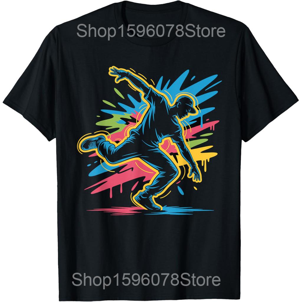 Funny Astronaut Breakdance Space Humor Planet Disco Joke T Shirts Men Streetwear Tee Shirt Short Sleeve Unisex Loose Clothing