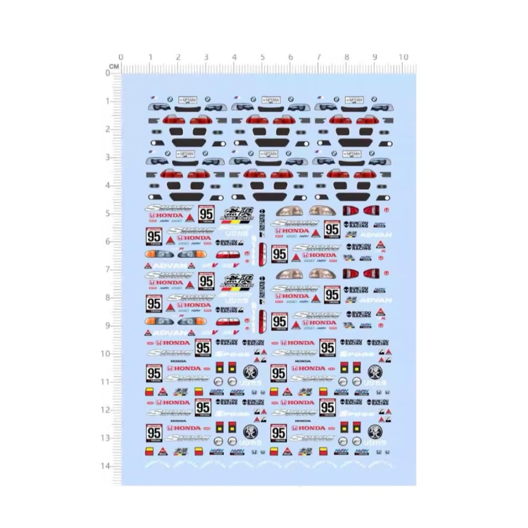 

Decal AD0085 Sponsor Mini Car Custom 1/64 [Item] белый
