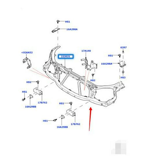 LR099687 Fits the Radiator Support of the 2014 Land Rover Range Rover Sport.