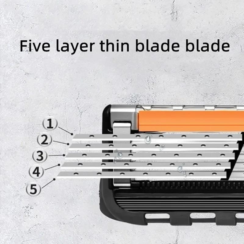 4/8/12/16/20 Shaving Razor Blades Classic 5 Layer Safety Razor Blade for Mens Hair Removal Shaving Blade Manual Shaver Replaceable Heads