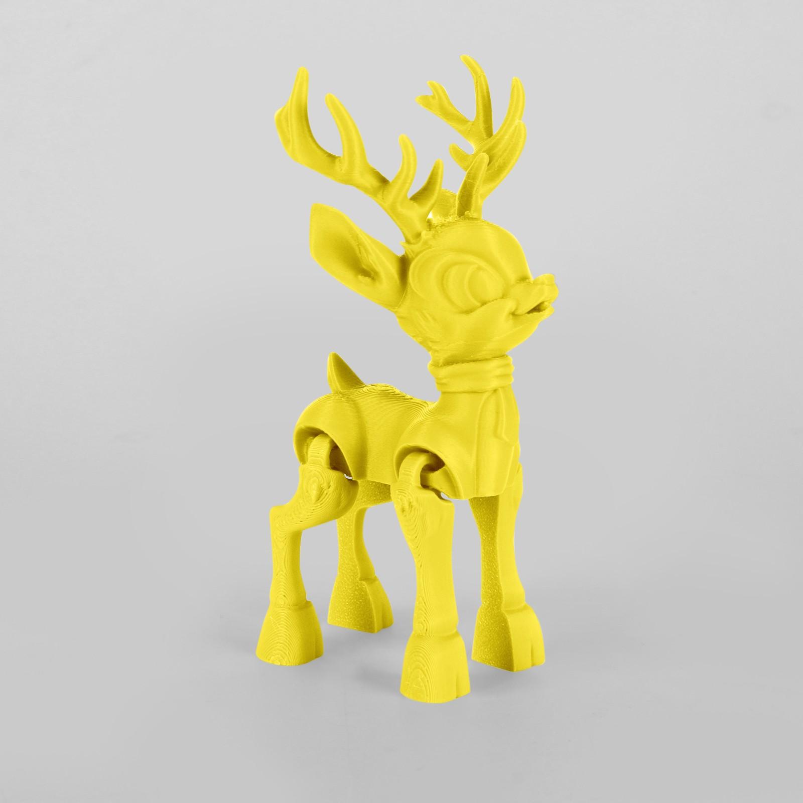 

3D-печатная подвижная рождественская игрушка-украшение в виде животного One Size жёлтый