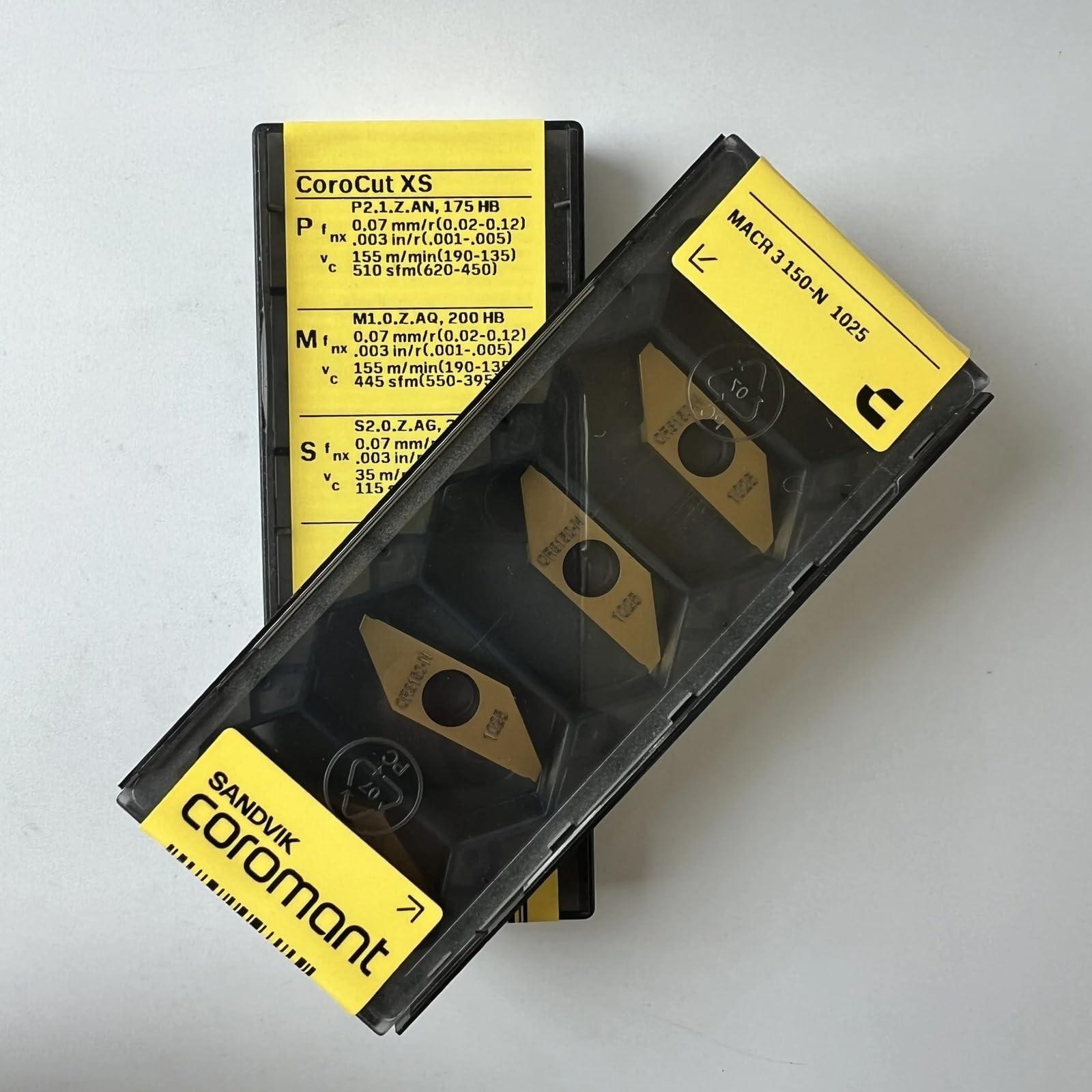 

Original Sandvik / MACR3150-N 1025 / CNC lathe carbide blade 10 Pcs