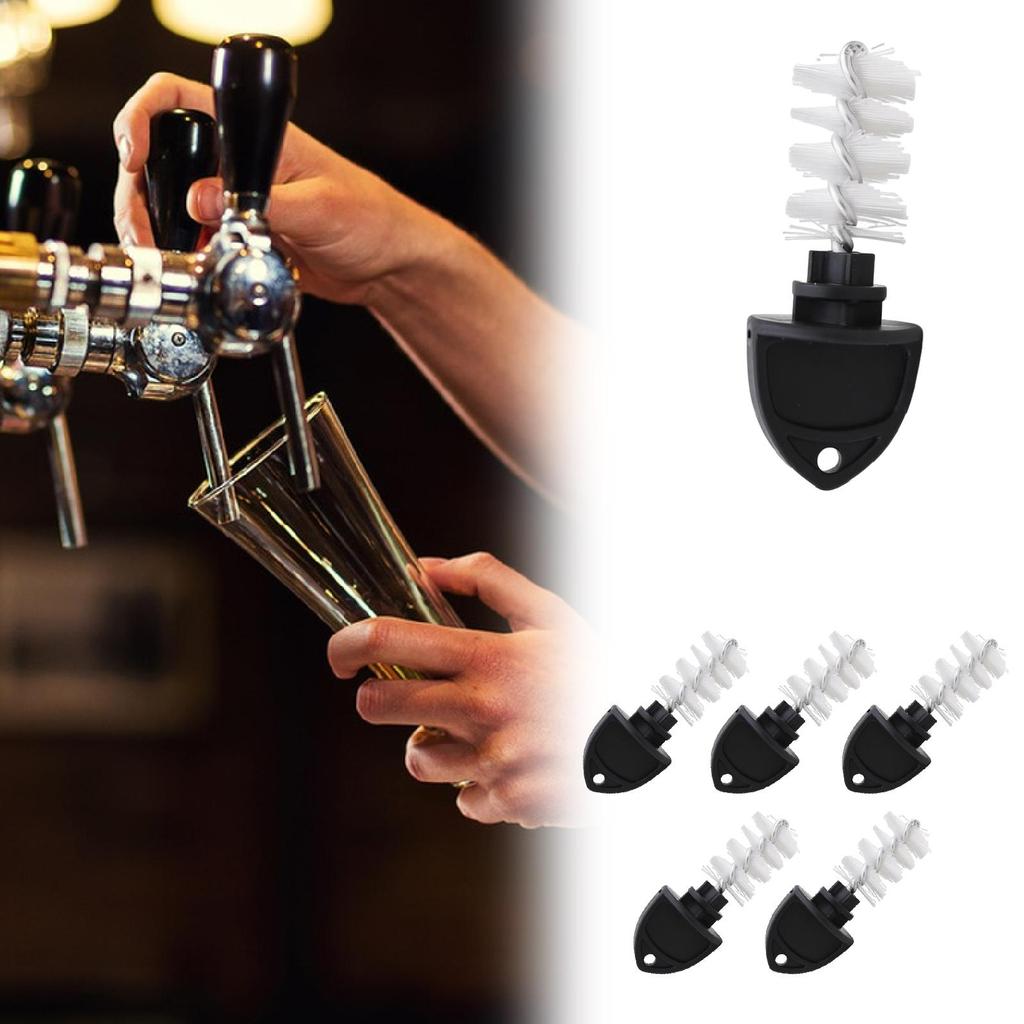 Beer Dispenser Spout Cleaning Brush Nylon Bristles Portable Plug Tool for Homebrew Club Bar