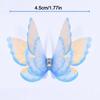 50Pcs 3D Organza Fabric Butterfly Appliques Double-layer Translucent Chiffon Butterfly Embroidered Patches Gradient Color
