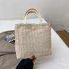 Straw bag women's 2025 new rattan large-capacity bucket bag beach woven contrasting color portable tote bag