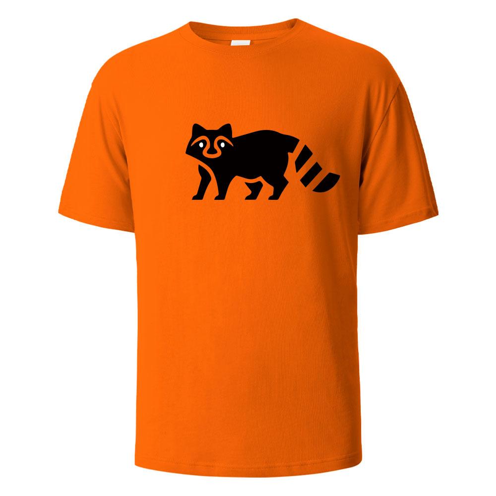 Little Raccoon Funny Printed Tshirts For Men 100Cotton Summer Breathable Comfortable Tops ShortSleeved Oneck Men Clothing