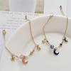 A Sweet, Cute, Elegant, and Dreamy Star and Moon Bracelet, a Fashionable Moon Bracelet for Women, a Beaded Bracelet with