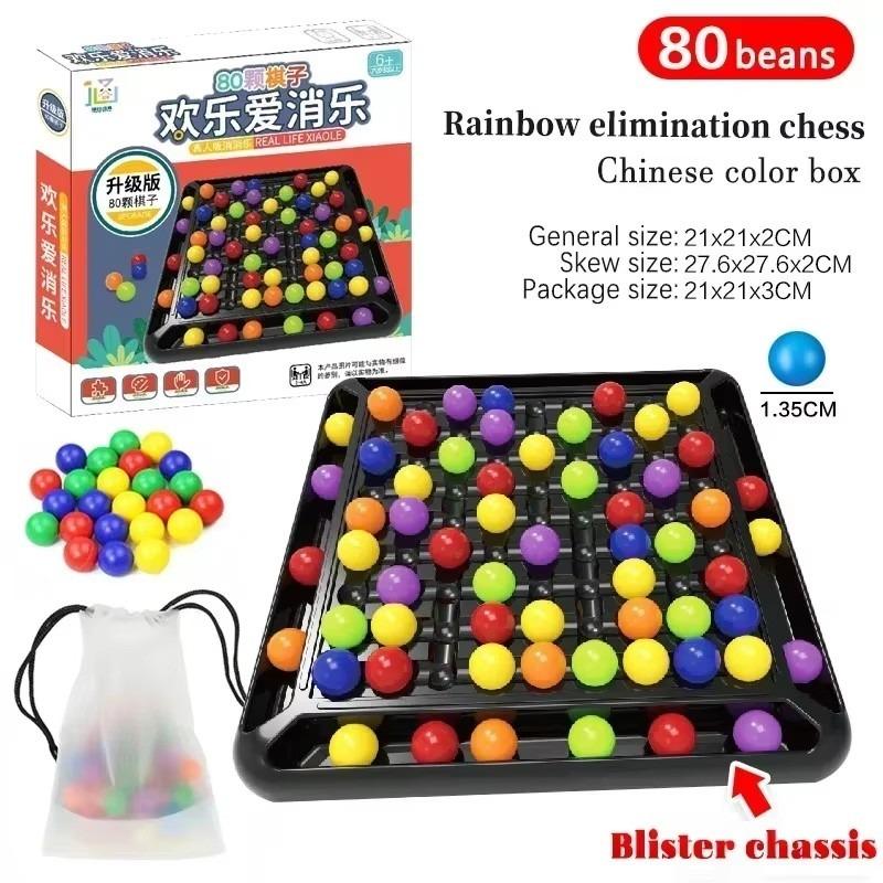 Rainbow Ball Gobble Elimination Board, Intellektuelles Schachbrett, lustiges Tischstrategiespiel, Familienspiel, Partyspiel für Kinder und Erwachsene