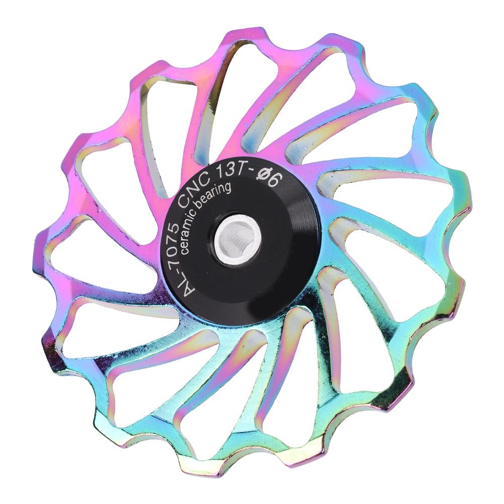 Mountain Bicycle Ceramics Rear Derailleur Pulley Transmission Bearings Bike Cycling Accessorycolorful 13T