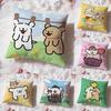 Cute Dog Line Puppy Cushion Cover Premium Comfort Reversible Pillow Cove -Two In One Design for Any Room & Car Interior