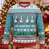 3D Print Loose Street Style Color Block Pullover Sweater for Autumn/Winter
