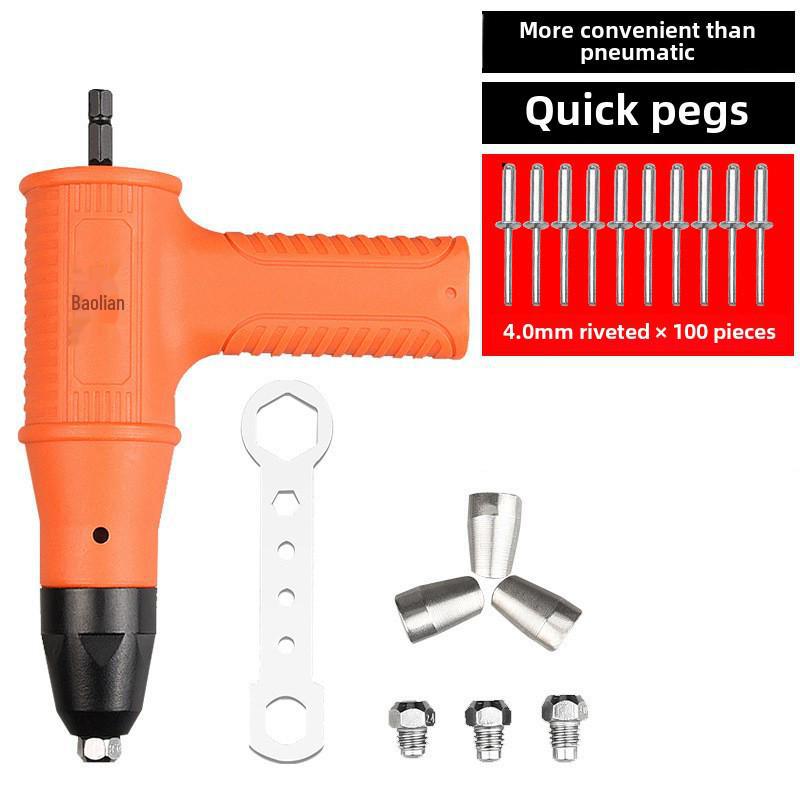 Extractor electric din aliaj de aluminiu cu cap de pistol pentru nituri