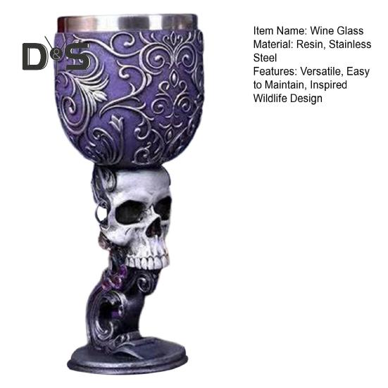 Dragon Wine Goblet Cat Chalice Cup Stainless Steel Resin Gothic Macabre Halloween Decorative Bar Whiskey Cocktail Drinking Glasses for Beer Wine