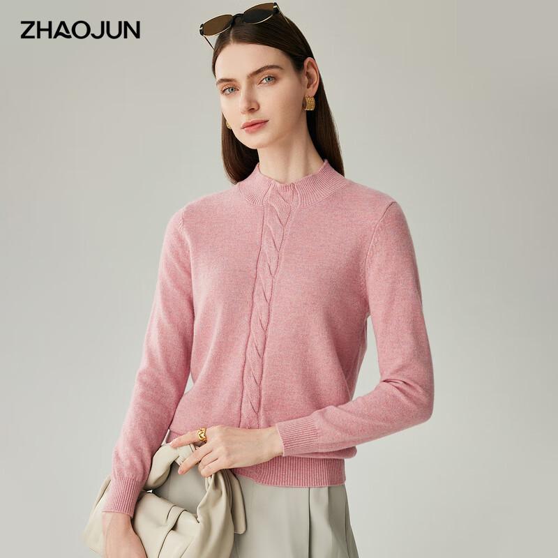 

Zhaojun 2025 Autumn/Winter Women s 100% Cashmere Semi-High Neck Sweater XL